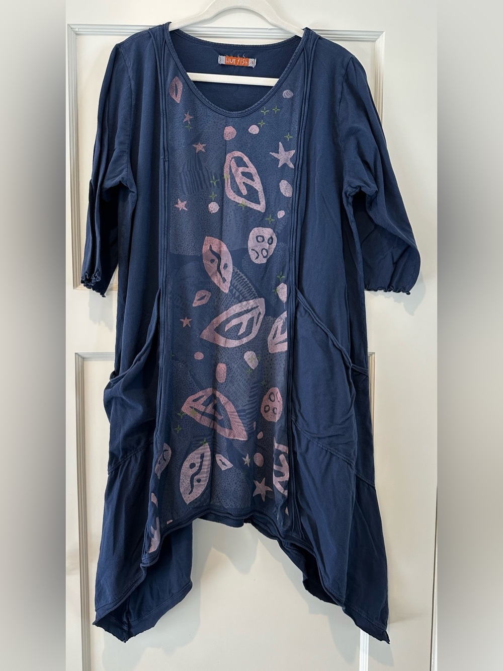 Blue Fish Wildflower Tunic in Darkening Sky
